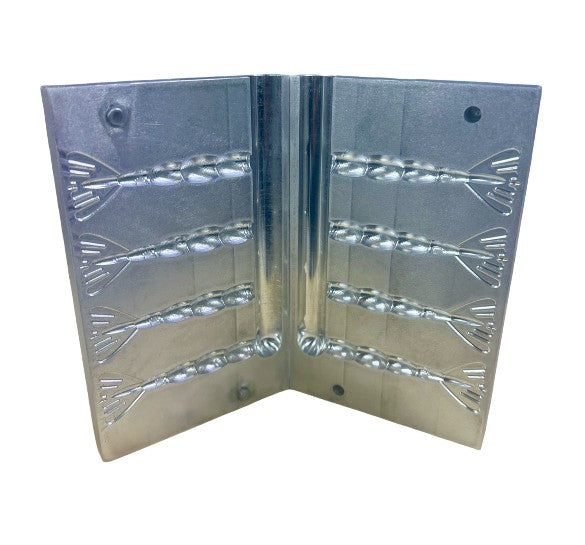 This mold is part of the line developed by Custom Lures, a small business dedicated to offering quality CNC aluminum, silicone, and lead molds for lure makers. Their molds are built for anglers who want full control over their bait designs and performance.